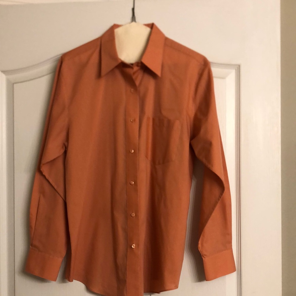 Fox Croft Wrinkle Free classic fit shirt-peach